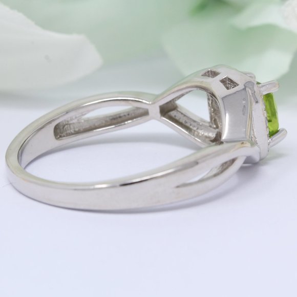 Halo Infinity Shank Cushin Peridot Green Wedding - Picture 2 of 3